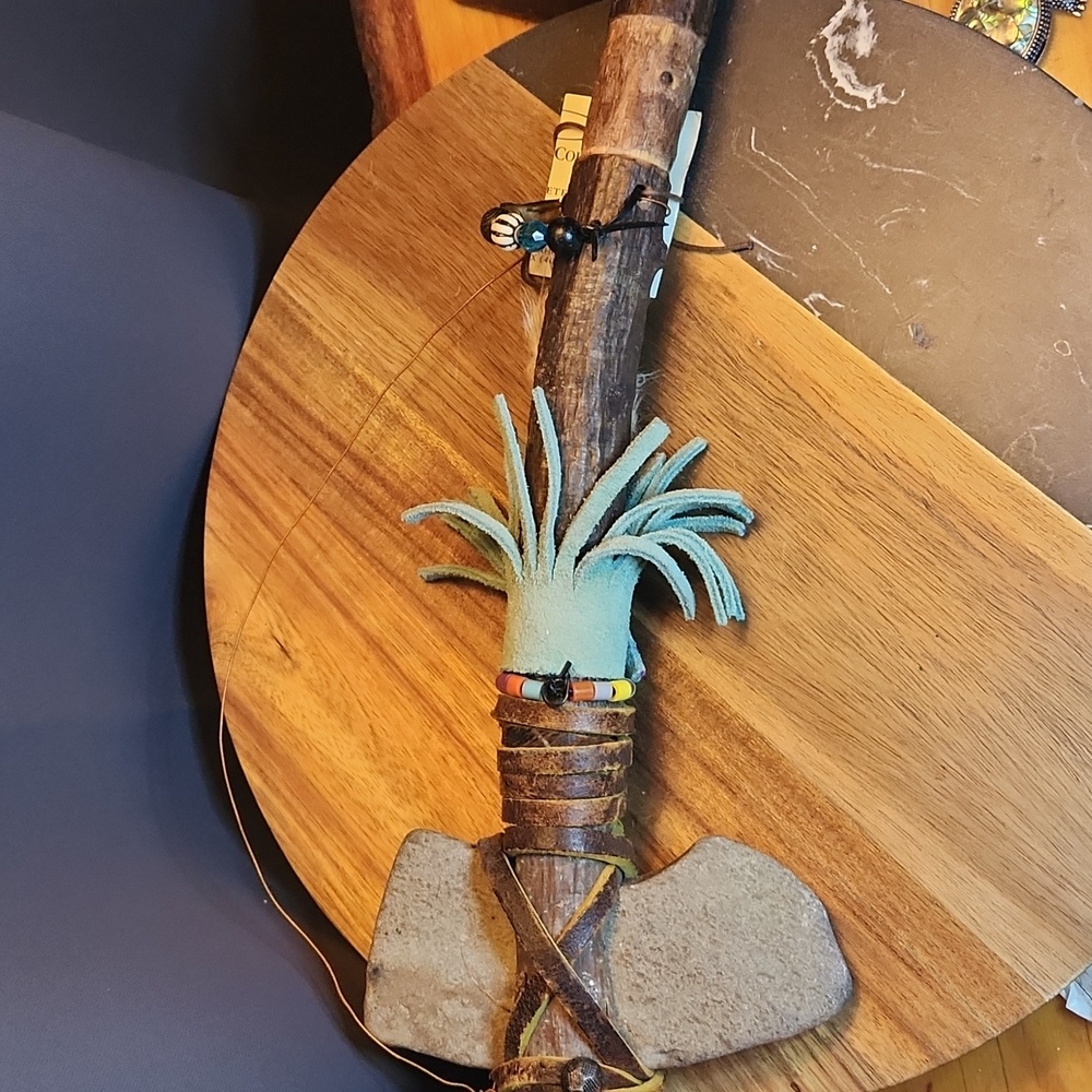 12 in Tomahawk with Wire for Hanging Indoor Decoration  Art HandCrafted